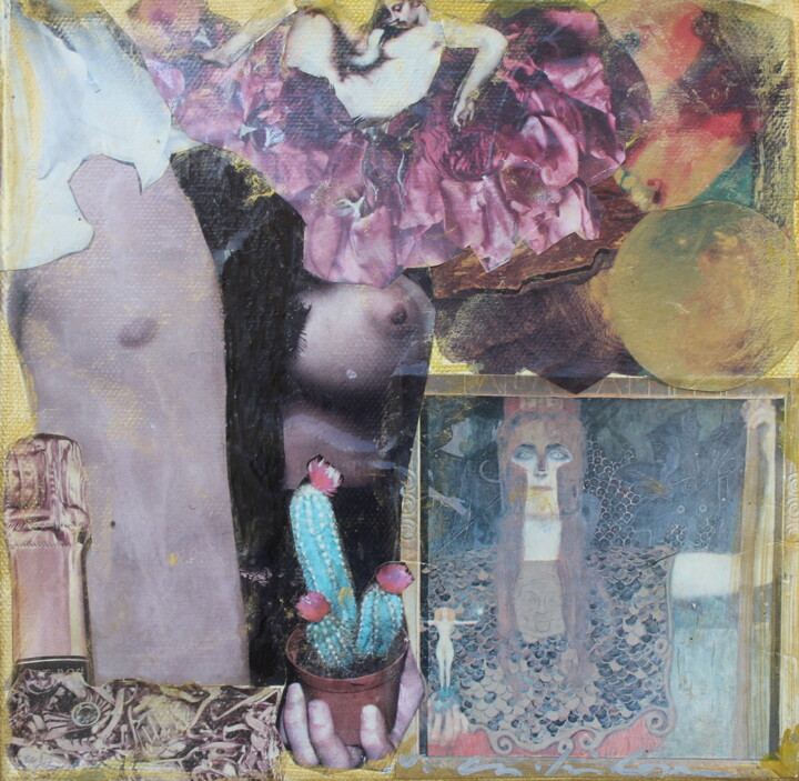 Collages titled "Athéna" by Nathalia Chipilova, Original Artwork, Paper