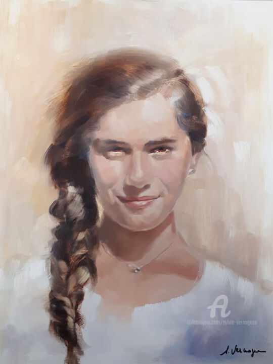 Peinture intitulée "Isaure" par Sylvie Vernageau, Œuvre d'art originale, Huile