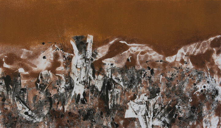 Exostructure (Ochre II) 印花与版画, 7.1x11.8 in