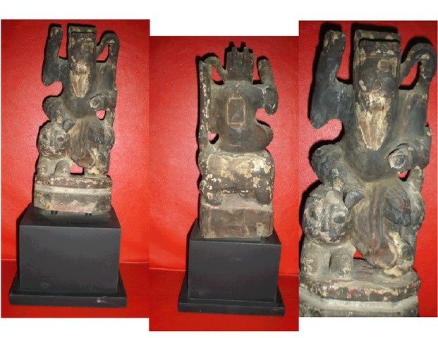 Rzeźba zatytułowany „YAO GOD on Tiger” autorstwa Art Deco Chiangmai Thailand โดยไพศาล เตช, Oryginalna praca