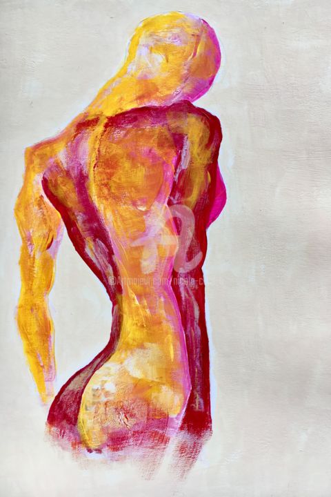 Painting titled "Everything is okay" by Nicole Cecil B, Original Artwork, Acrylic