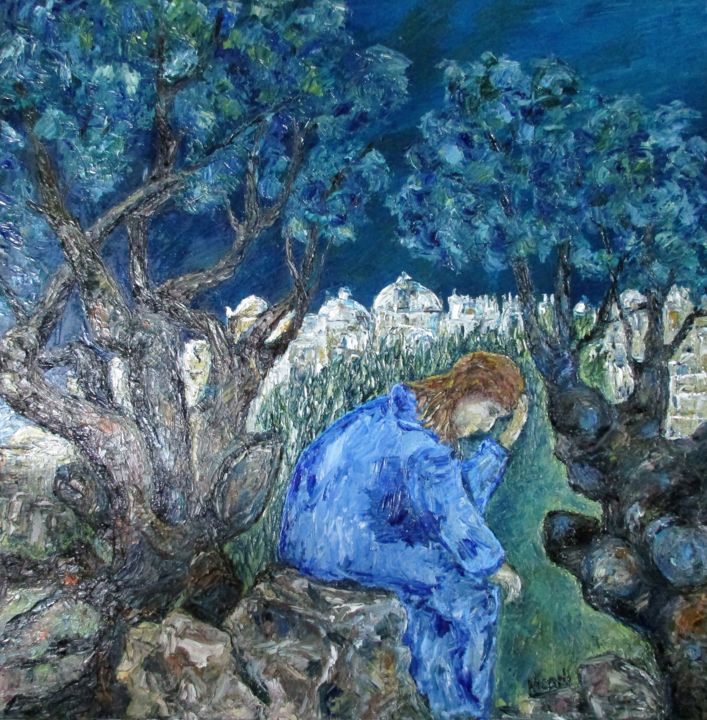 Pintura titulada "MEDITATION - LE JAR…" por Nicodi, Obra de arte original, Oleo