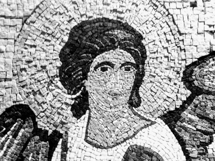 Painting titled "Mosaic White Angel" by Tobacco, Original Artwork