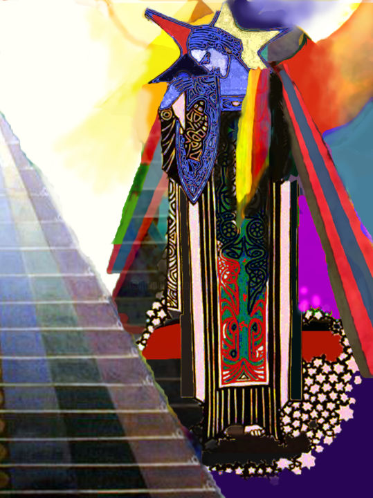 Digital Arts titled "Boundaries of Mist…" by Devorah Rosen, Original Artwork, Digital Painting