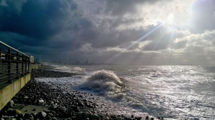 Grande marée sur le front de mer