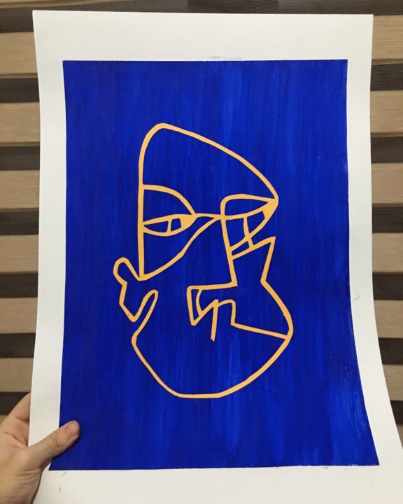 Drawing titled "FACE" by Umur Akcan, Original Artwork