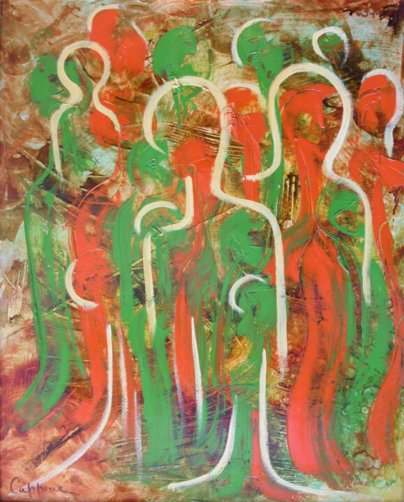 Gilets Dans La Forêt - Vests In The Forest 绘画, 31.9x25.6 in