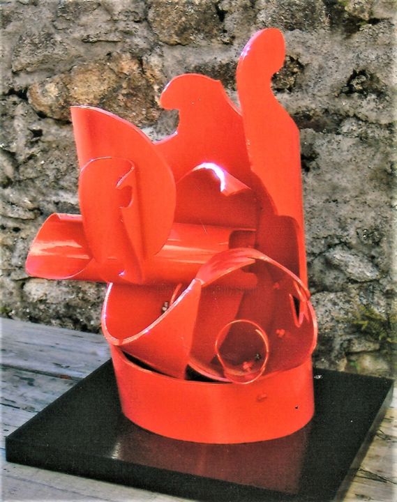Sculpture intitulée "Sculpture abstraite…" par Servin, Œuvre d'art originale, Plastique