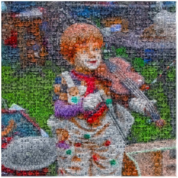 Arts numériques intitulée "LE CLOWN VIOLONISTE" par Blaise Lavenex, Œuvre d'art originale, Travail numérique 2D