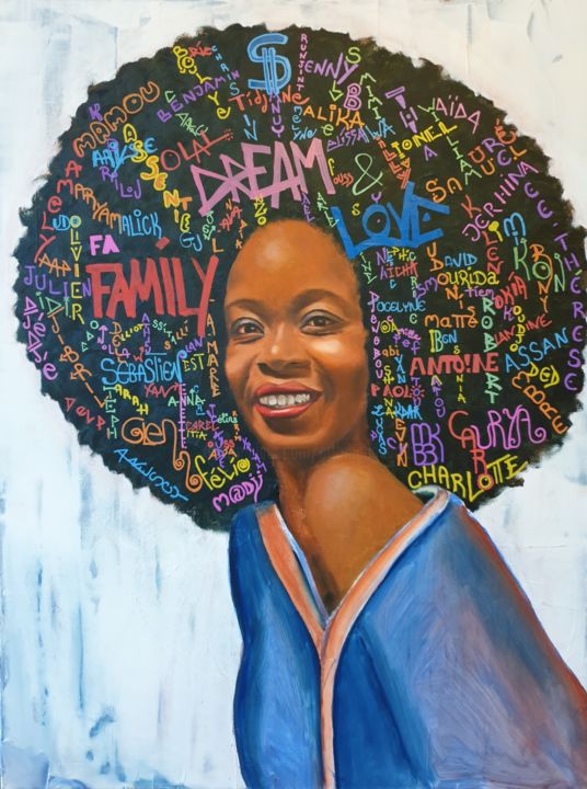 Dream and Love Family 绘画, 31.5x23.6 in