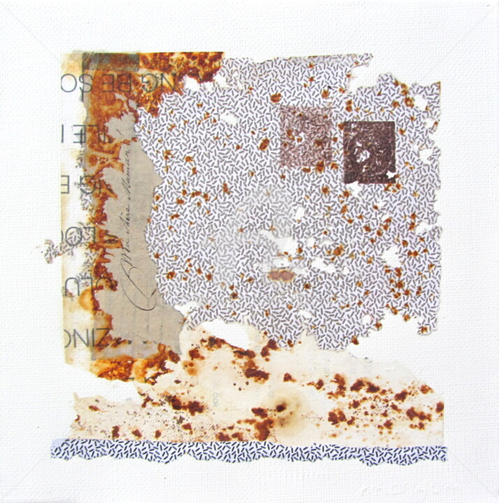Peinture intitulée "MT n°62" par Anne-Marie Mary, Œuvre d'art originale, Collages Monté sur Châssis en bois