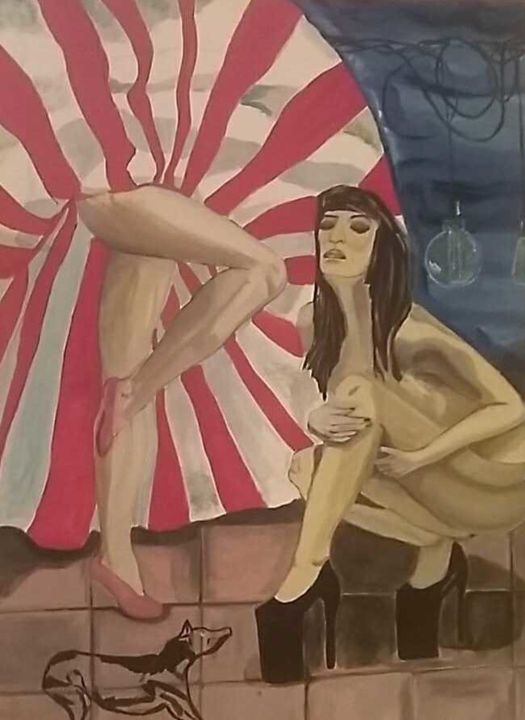 Painting titled "I want to be your d…" by Dusan Krstic, Original Artwork, Oil