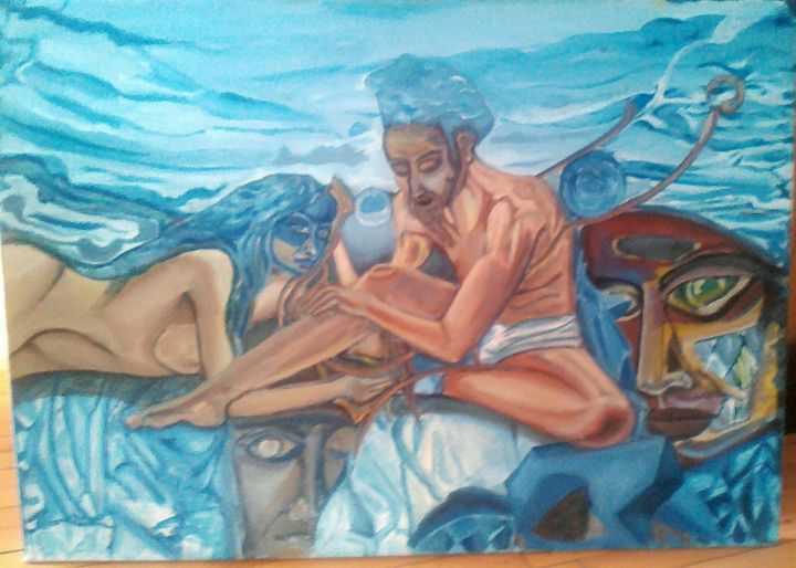 Painting titled "Dream" by Dusan Krstic, Original Artwork, Oil