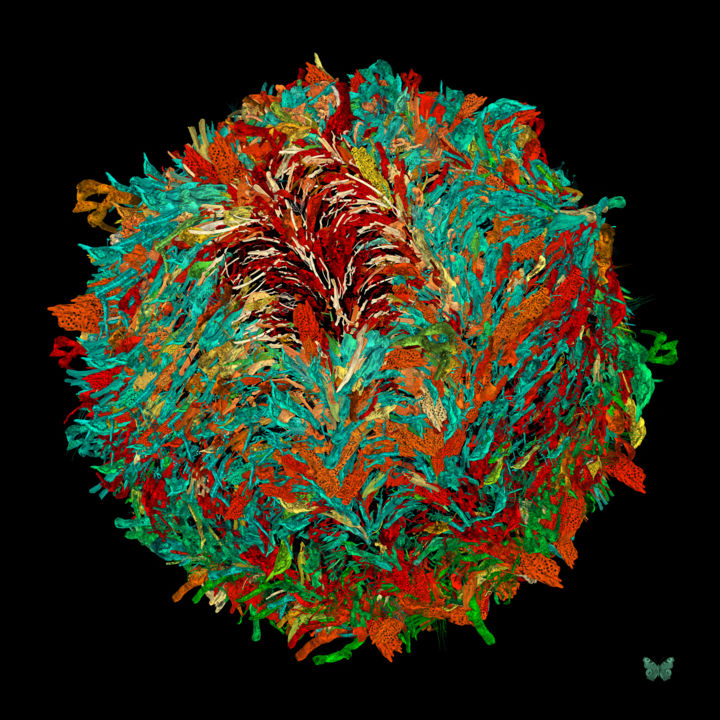 Digital Arts με τίτλο "Bosco Pop ( avec ré…" από Frédéric Durieu & Nathalie Erin, Αυθεντικά έργα τέχνης, 2D ψηφιακή εργασία