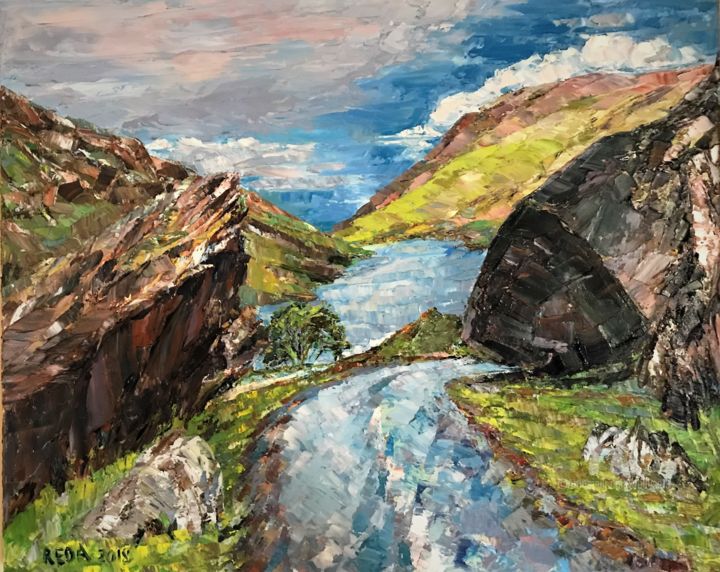 "Gap of Dunloe" 绘画, 19.7x23.6 in