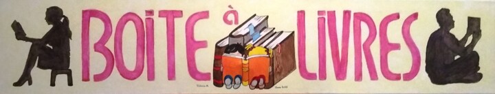 Boite à Livres 绘画, 7.9x39.4 in