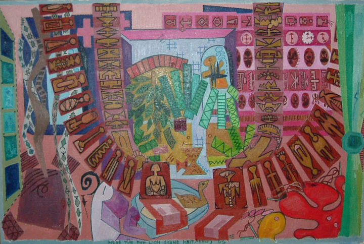 Painting titled "Inside The Red Lion…" by Gerald Shepherd F.F.P.S., Original Artwork, Oil