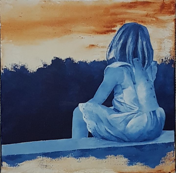 Ζωγραφική με τίτλο "AU PARC 3" από Stephanie Ledroit, Αυθεντικά έργα τέχνης, Ακρυλικό