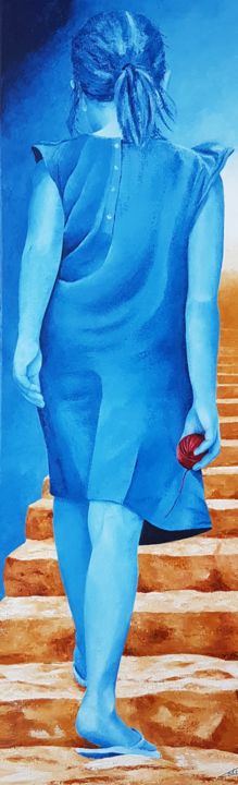 Painting titled "Ariane" by Stephanie Ledroit, Original Artwork, Acrylic