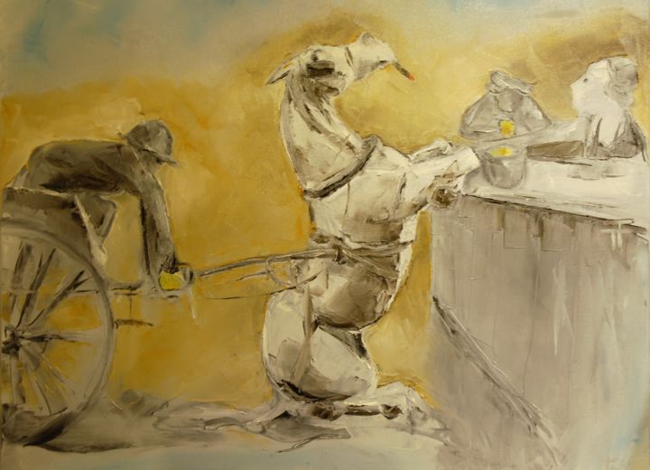 no-smoking-et-ta-soeur- 绘画, 28.7x36.2 in