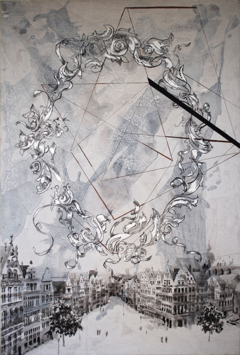 Painting titled "Once" by Madara Lazdiņa, Original Artwork, Acrylic