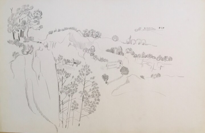 图画 标题为“LES OCRES DE ROUSSI…” 由Michel Moskovtchenko, 原创艺术品