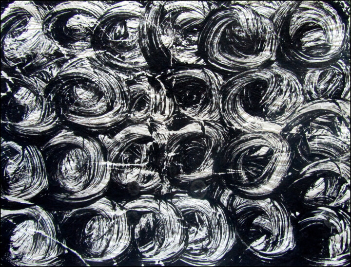 "MONOTYPE NOIR PAPIE…" başlıklı Baskıresim Alain Lamy tarafından, Orijinal sanat, Monotip