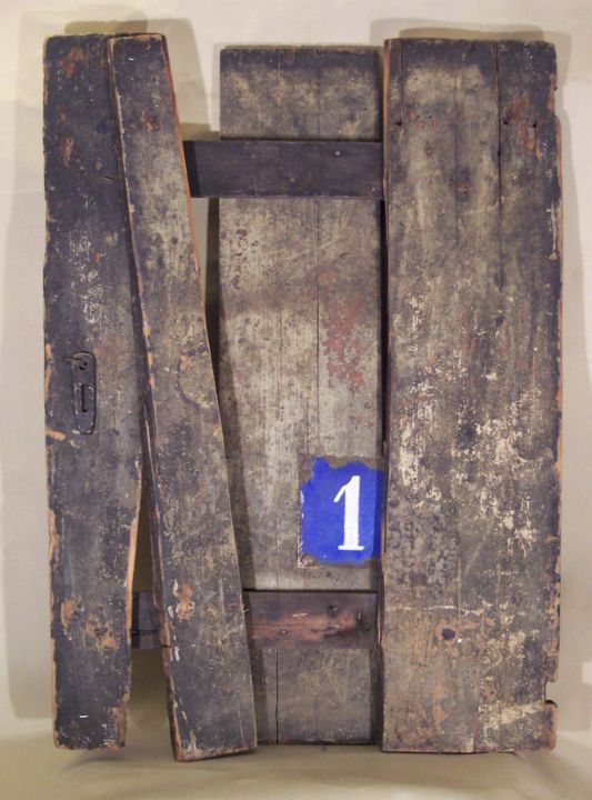 Sculpture intitulée "Volet revisité" par Servin, Œuvre d'art originale, Bois