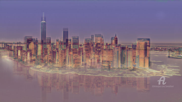 Energized New York city 摄影, 27.6x47.2 in