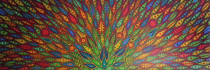 Painting titled "Diffusion de couleu…" by Jonathan Pradillon, Original Artwork, Acrylic Mounted on Wood Stretcher frame