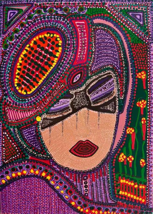 Peinture intitulée "Always a woman, Mir…" par Mirit Ben-Nun, Œuvre d'art originale, Acrylique