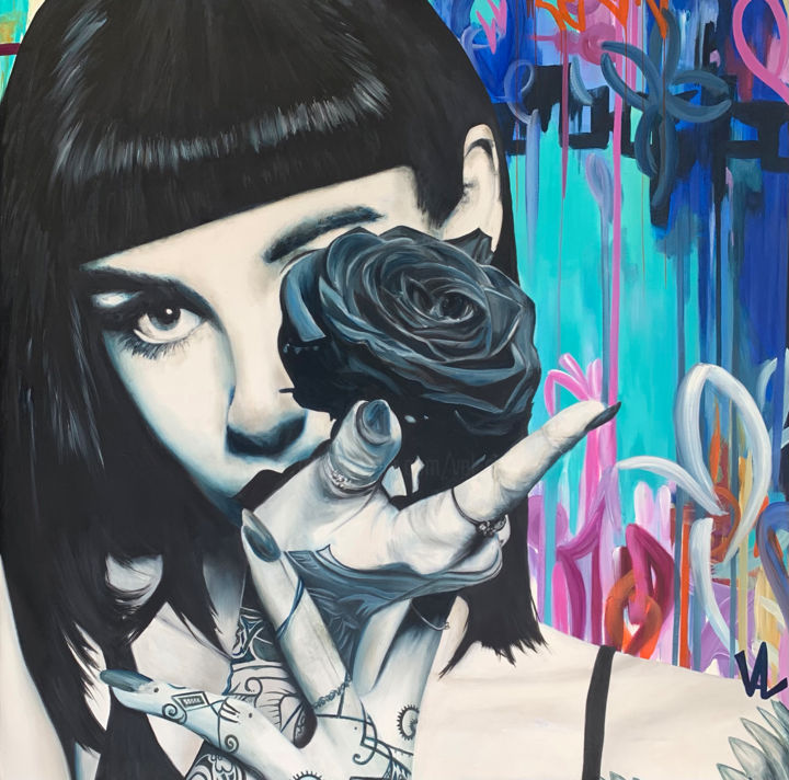 Iconic girl 绘画, 28.4x28.4 in