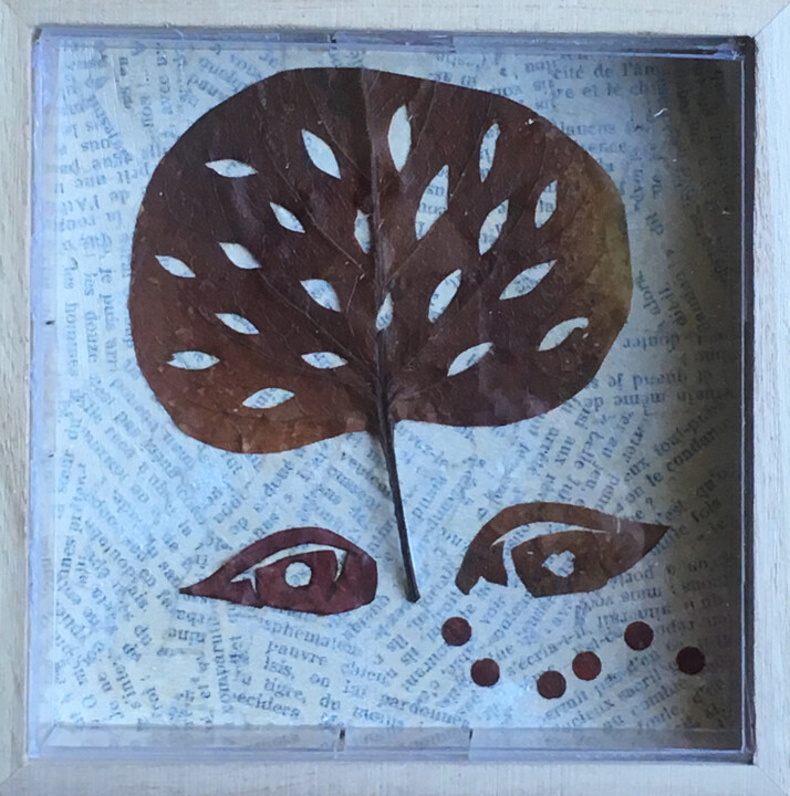 Collages intitulée "L'envol (flying tre…" par M Batté Gauthier, Œuvre d'art originale, Découpages