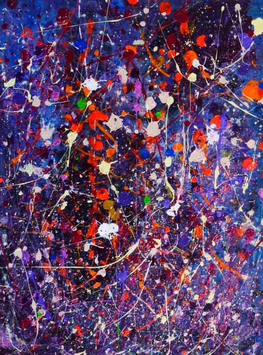 Painting titled "Lost in the Lavende…" by Antonio Bagia, Original Artwork, Acrylic
