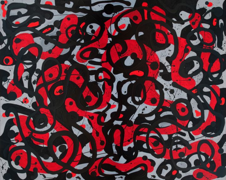 Obliterates Existence 绘画, 48x60 in