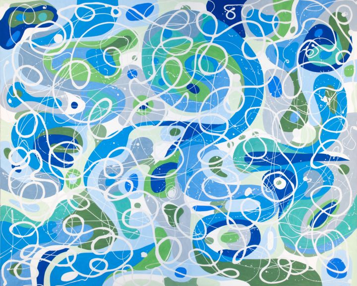 Heaven and Earth 绘画, 48x60 in
