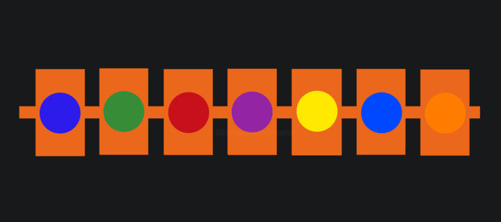 Digital Arts titled "Colour Sequence" by Gerald Shepherd F.F.P.S., Original Artwork, Digital Painting