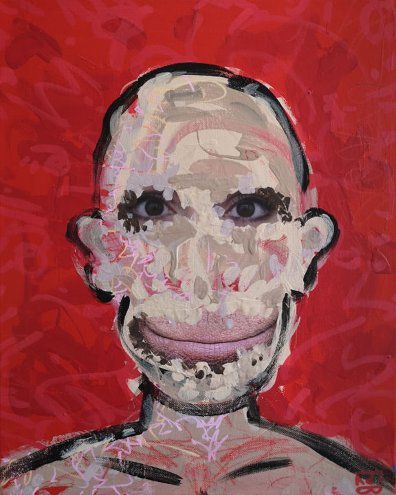 Painting titled "cassandra" by Frob, Original Artwork, Acrylic