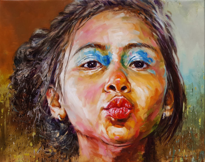 Painting titled "All you Need is Love" by Jarol Rodríguez Morales, Original Artwork, Oil
