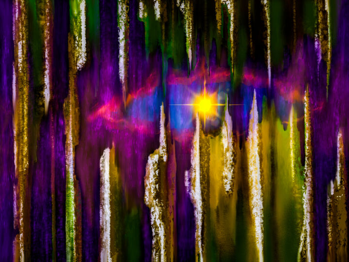 Arte digitale intitolato "In the Cave" da Keep Magic, Opera d'arte originale, Pittura digitale Montato su Telaio per barella…