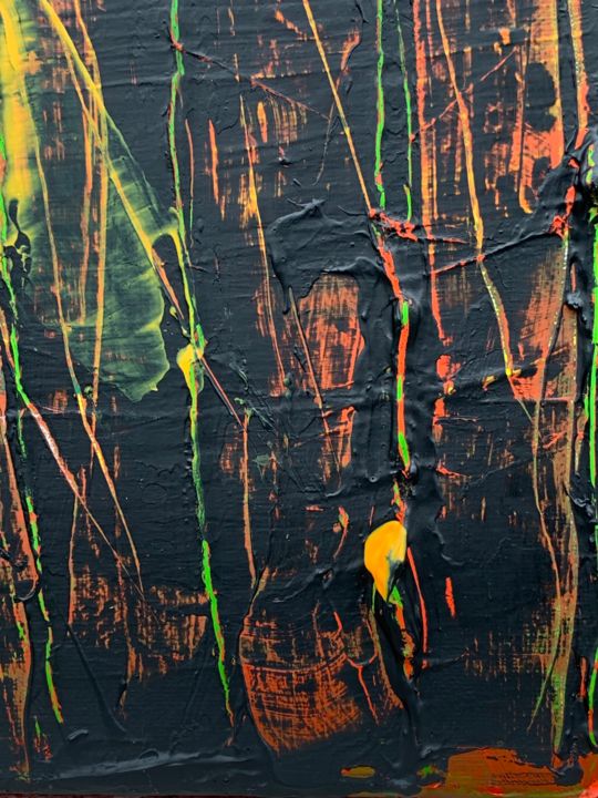 Peinture intitulée "un éclair dans la n…" par Paul Yves Poumay, Œuvre d'art originale, Acrylique