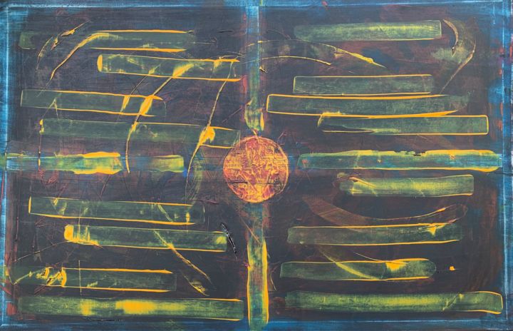 Peinture intitulée "first blackhol & so…" par Paul Yves Poumay, Œuvre d'art originale, Acrylique
