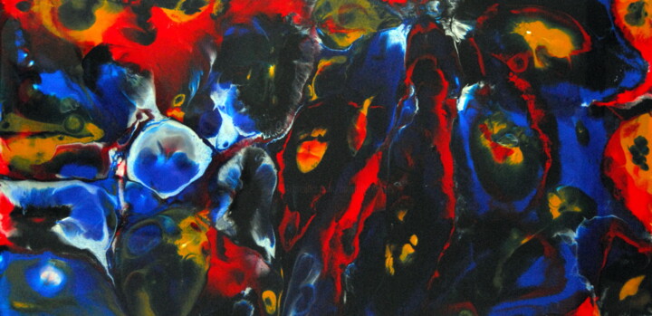In the heart of earth (resin/epoxy art) 绘画, 16.5x33.1 in