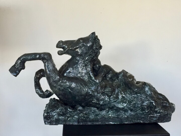 Cheval et Naïade sortant des flots L49/H15cm 雕塑, 5.9x19.3 in