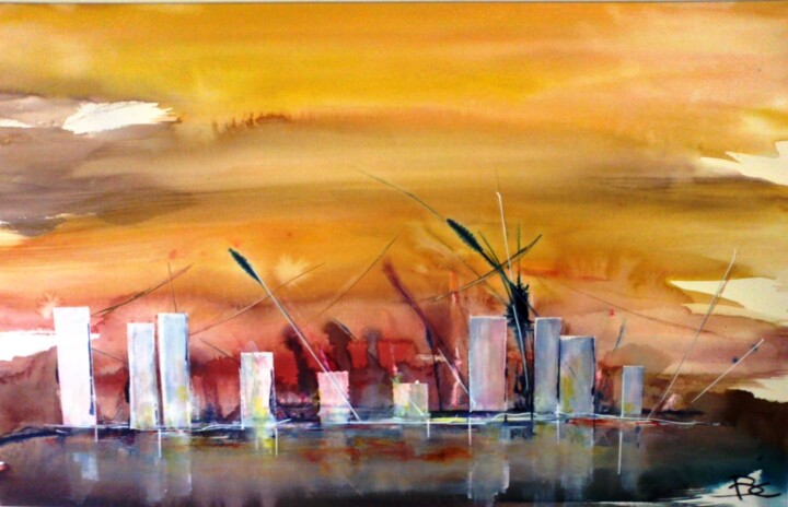 제목이 "Figuration"인 미술작품 Bernard Courtalon (courtaloni)로, 원작, 수채화