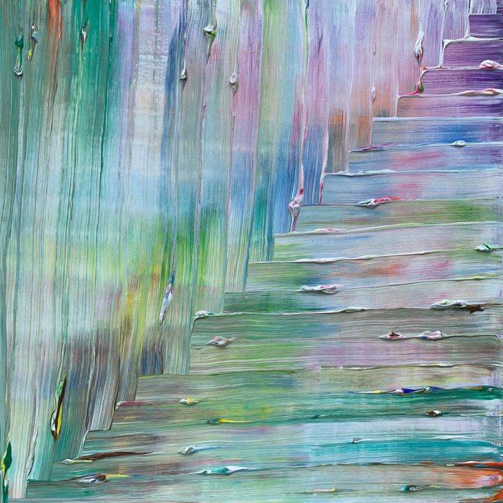 Peinture intitulée "chevrons" par Paul Yves Poumay, Œuvre d'art originale, Acrylique