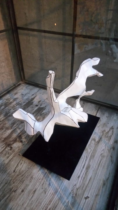 Sculptuur getiteld "ULISSE" door Ivan Fabani, Origineel Kunstwerk, Hout