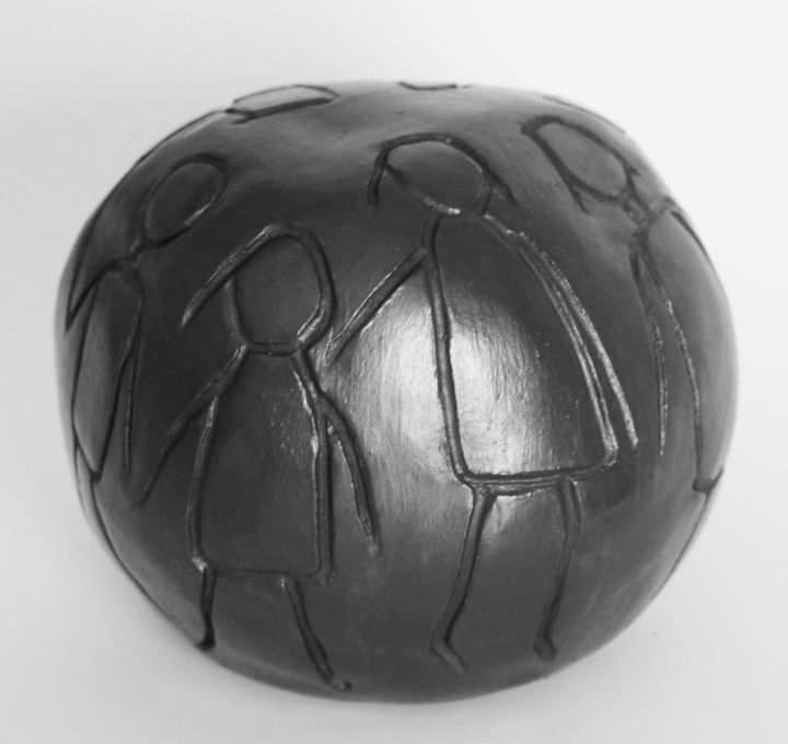 雕塑,  3.5x3.9 in 