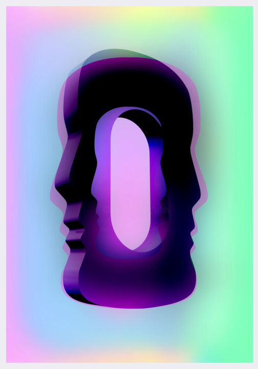 Digital Arts titled "Tehos - Double Thou…" by Tehos, Original Artwork, Digital Painting