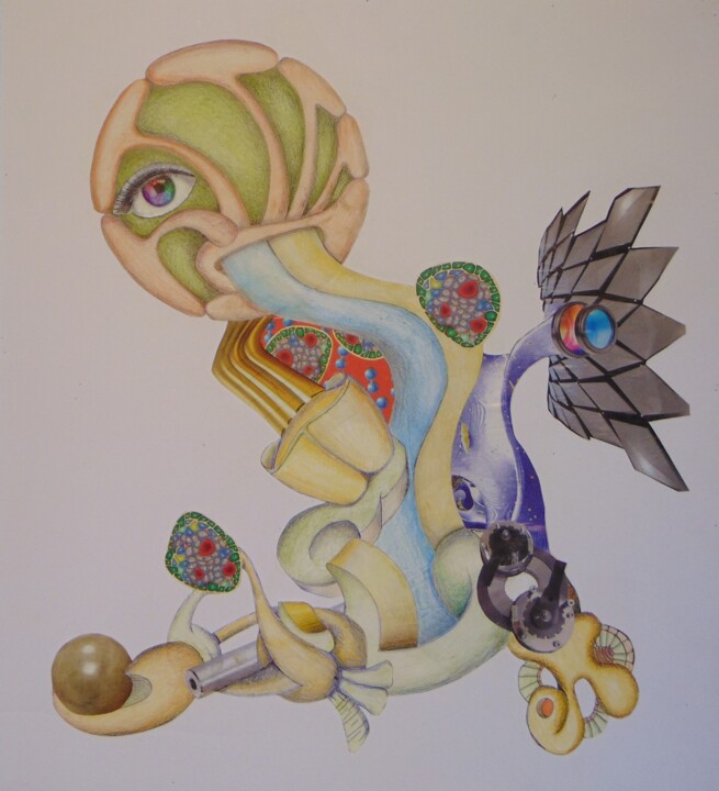 Drawing titled "Example Exam" by Simon Berson, Original Artwork, Collages